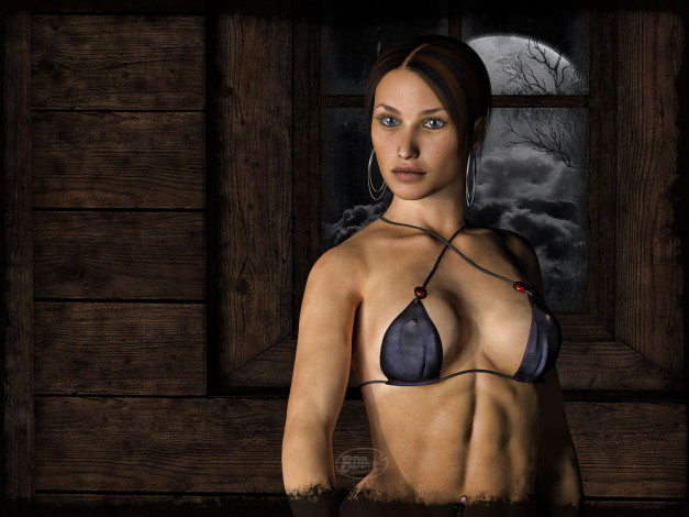 Обои картинки фото 3д, графика, people, люди, девушка, окно