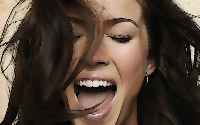 Обои картинки фото рисованные, люди, megan, fox