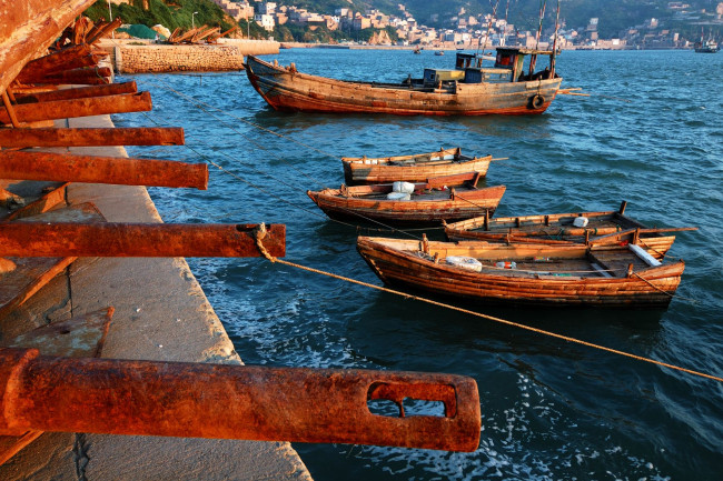 Обои картинки фото корабли, разные, вместе, лодка