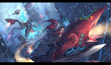 Картинка by babycat аниме merry chrismas winter девушки олень машина город будущее