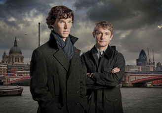 Картинка кино+фильмы sherlock+ сериал темза лондон джон шерлок