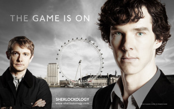 Картинка кино+фильмы sherlock+ сериал шерлок лондон колесо обзора темза джон