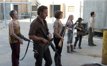 Картинка кино+фильмы the+walking+dead герои сериал оборона оружие