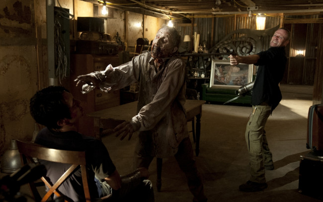 Обои картинки фото кино фильмы, the walking dead, мерлин, сериал, зомби, глен