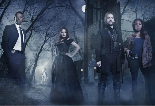 Обои картинки фото кино фильмы, sleepy hollow , сериал, ночь, икабод, крейн, церковь