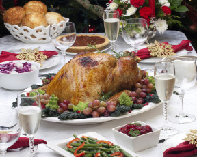 Картинка еда мясные+блюда курица овощи празщдник сервировка