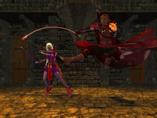 Картинка 3д+графика эльфы+ elves драка взгляд оружие эльфы