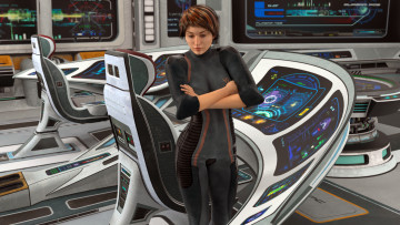 Картинка 3д+графика фантазия+ fantasy фон взгляд девушка