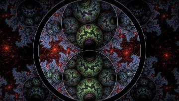 Картинка 3д+графика фракталы+ fractal цвета фон узор