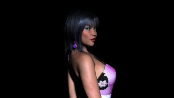 Картинка 3д+графика люди+ people фон девушка взгляд