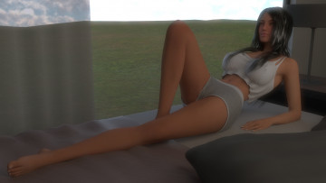 Картинка 3д+графика люди+ people фон взгляд девушка