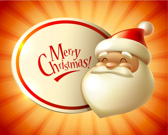 Обои картинки фото праздничные, векторная графика , новый год, санта, клаус, лучи