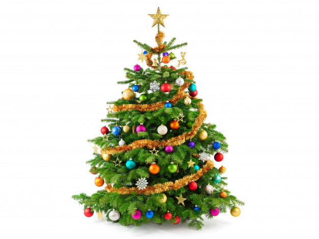 Обои картинки фото праздничные, Ёлки, елка, шарики, гирлянда