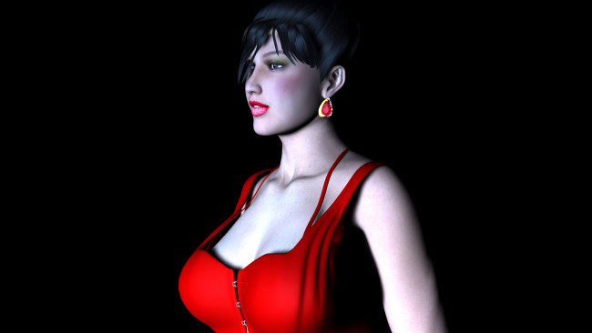 Обои картинки фото 3д графика, люди , people, взгляд, девушка, фон