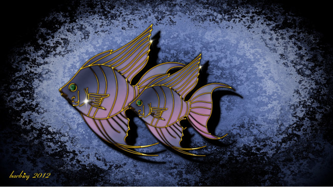 Обои картинки фото 3д графика, животные , animals, рыбки, фон