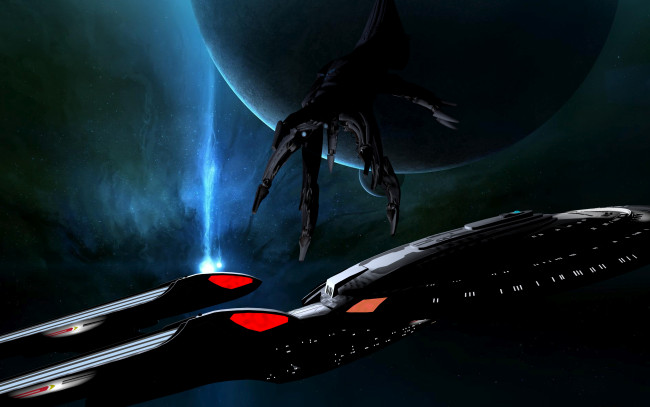 Обои картинки фото космос, арт, звезды, вселенная, космический, корабль