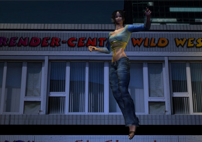 Обои картинки фото 3д графика, фантазия , fantasy, полет, дом, фон, взгляд, девушка