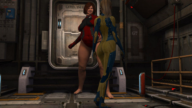 Обои картинки фото 3д графика, фантазия , fantasy, девушки, фон, взгляд