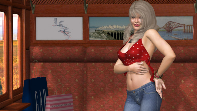 Обои картинки фото 3д графика, люди , people, девушка, взгляд, фон