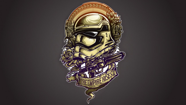 Обои картинки фото рисованное, минимализм, stormtrooper, helmet, star, wars