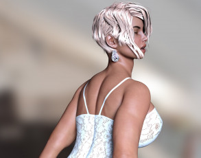 Картинка 3д+графика люди+ people фон взгляд девушка