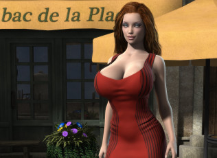 Картинка 3д+графика люди+ people девушка фон взгляд