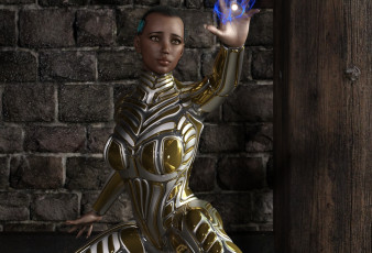 Картинка 3д+графика фантазия+ fantasy фон взгляд девушка