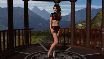 Картинка 3д+графика люди+ people фон девушка взгляд