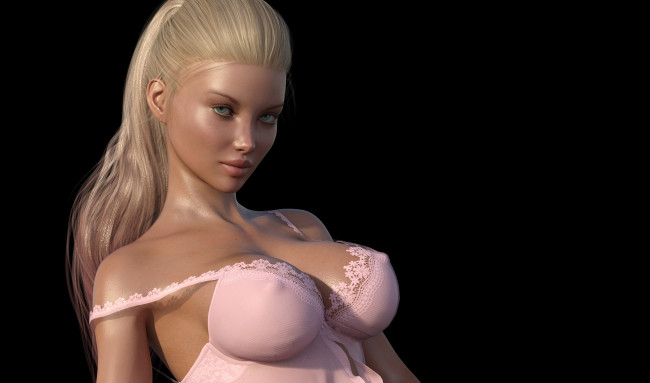 Обои картинки фото 3д графика, люди , people, взгляд, девушка, фон