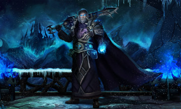 Картинка фэнтези маги +волшебники магия зима фон мужчина взгляд меч