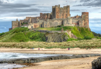 Картинка bamburgh+castle города замки+англии простор