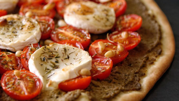 Картинка еда пицца томаты помидоры
