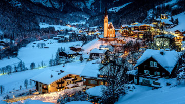 Картинка города -+пейзажи зимний городок