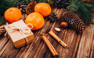 Картинка новый+год праздничные -+разное+ рождество новый год мандарины праздник украшения