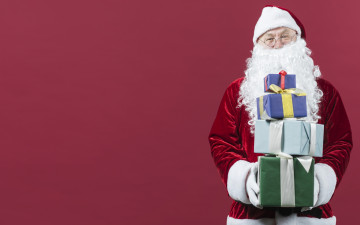Картинка праздничные дед+мороз +санта+клаус подарки дед мороз