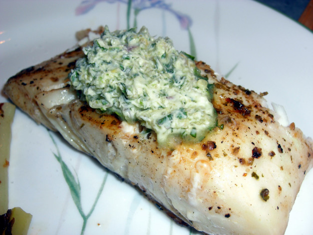 Обои картинки фото еда, рыбные блюда,  с морепродуктами, палтус