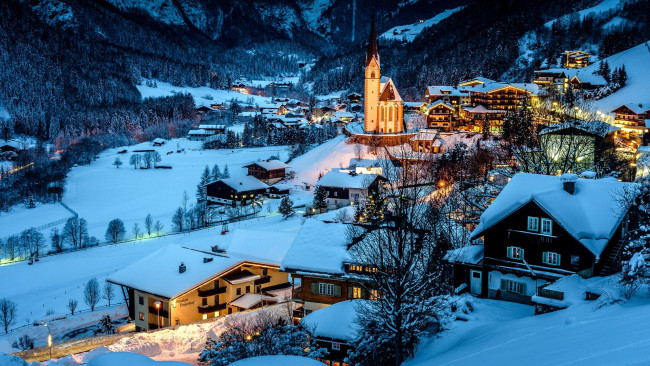 Обои картинки фото города, - пейзажи, зимний, городок