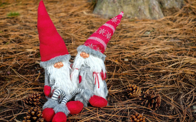 Обои картинки фото праздничные, фигурки, гномы