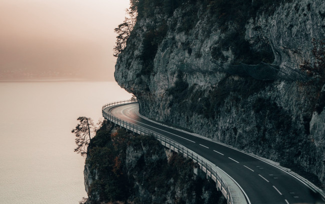 Обои картинки фото природа, дороги, дорога, скала