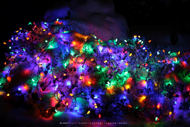 Обои картинки фото календари, праздники,  салюты, гирлянда, снег