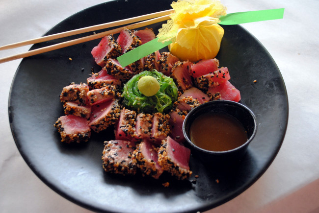 Обои картинки фото еда, рыбные блюда,  с морепродуктами, тунец