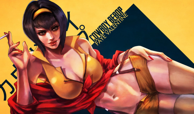 Обои картинки фото рисованное, люди, сигарета, фон, девушка