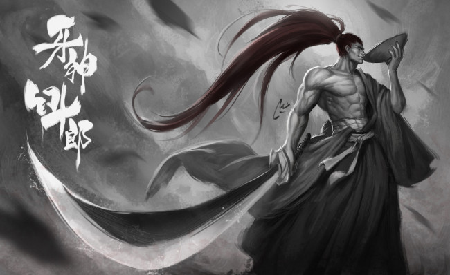 Обои картинки фото samurai shodown, 2019, genjuro kibagami, видео игры, ---другое, мужчина, фон, меч