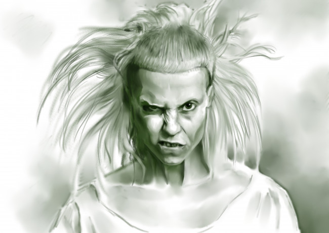 Обои картинки фото рисованное, люди, девушка, фон, взгляд, волосы