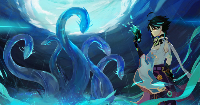 Обои картинки фото аниме, genshin impact, genshin, impact