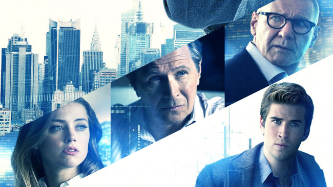 Обои картинки фото paranoia , 2013, кино фильмы, -unknown , другое, паранойя, сша, индия, франция, гари, олдман, эмбер, херд, харрисон, форд, лиам, хемсворт