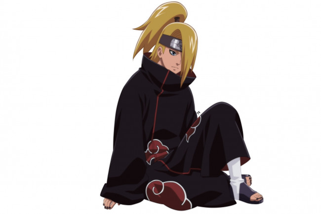 Обои картинки фото аниме, naruto, дейдара, акацки, плащ