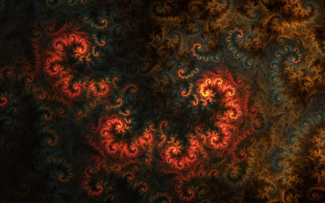 Картинка рисованное абстракция фракталы изгибы узор