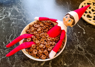 обоя праздничные, фигурки, эльф