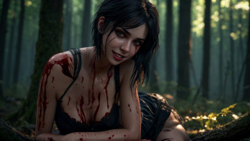 Картинка 3д+графика ужас+ horror нейросети графика нейроарт ai art нейронные сети рисунки нейро искусство девушка